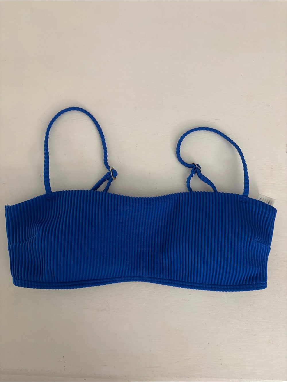 Hollister Ribbed Royal Blue Bikini Top